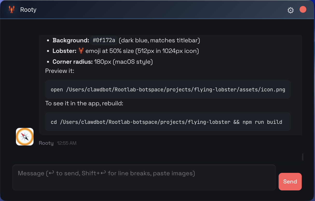 Flying Lobster window